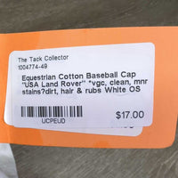 Cotton Baseball Cap "USA Land Rover" *vgc, clean, mnr stains?dirt, hair & rubs
