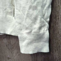 Cotton Sweater, mesh back, 1/4 Zip up *gc, pit & sides: rubs, pills
