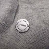 Cotton Sweater, mesh back, 1/4 Zip up *gc, pit & sides: rubs, pills
