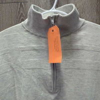 Cotton Sweater, mesh back, 1/4 Zip up *gc, pit & sides: rubs, pills
