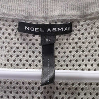 Cotton Sweater, mesh back, 1/4 Zip up *gc, pit & sides: rubs, pills
