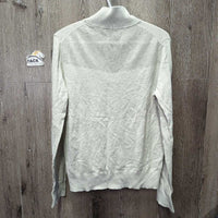 Cotton Sweater, mesh back, 1/4 Zip up *gc, pit & sides: rubs, pills
