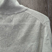 Cotton Sweater, mesh back, 1/4 Zip up *gc, pit & sides: rubs, pills
