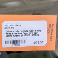 Euro Seat Sticky Knee Breeches *vgc, mnr seat stains
