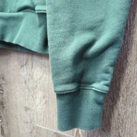 Hvy Sweatshirt, 1/3 Zip up *gc, faded, seam puckers, hairy
