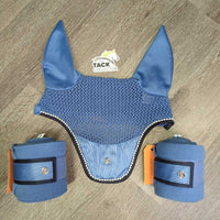 Matching Set: Pr Fleece Polos & Crochet Bonnet, bling piping *xc, mnr snags, hair
