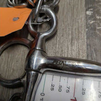 Thin Jointed SS Pelham, Chain *vgc/xc, mnr stains & residue
