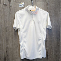 SS Show Shirt, 1/3 Zip Upbling *gc, mnr snags & stains, seam puckers, older
