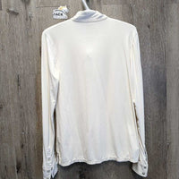 LS Sun Shirt, 1/4 Zip Up, Mesh Sleeves, Snap Collar *gc/fair, mnr snags, rubs, pills, pitt stains & runs, dingy, faded logos
