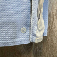 LS Sun Shirt, 1/4 Zip Up, Mesh Sleeves *gc, mnr snags, rubs, pills, pitt stains & runs
