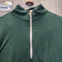 LS Sun Shirt, 1/4 Zip Up, Mesh Sleeves *gc, pit stains, fuzzy, hairy, rubs, pills, older?
