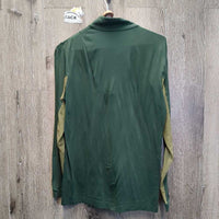 LS Sun Shirt, 1/4 Zip Up, Mesh Sleeves *gc, pit stains, fuzzy, hairy, rubs, pills, older?
