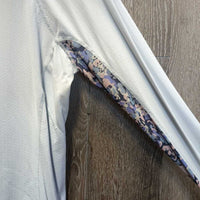 LS Sun Shirt, 1/4 Zip Up, Mesh Sleeves *gc, snags, runs, seam rubs, puckers, cuff & pit stains
