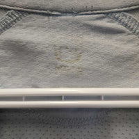 LS Sun Shirt, 1/4 Zip Up, Mesh Sleeves *gc, snags, runs, seam rubs, puckers, cuff & pit stains
