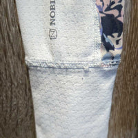 LS Sun Shirt, 1/4 Zip Up, Mesh Sleeves *gc, snags, runs, seam rubs, puckers, cuff & pit stains
