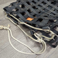 Round Slow Feed Hay Net, Top Rope *gc, clean, stained, residue, faded, rubs, replaced rope
