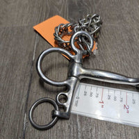 Thin Jointed SS Pelham Bit, Chain *gc, dirty, residue, scratches
