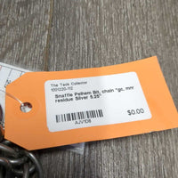 Thin Jointed SS Pelham Bit, Chain *gc, dirty, residue, scratches
