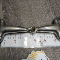 Thick Hvy Eggbutt Snaffle Bit *fair, v.dirty, residue, stains, scuffs
