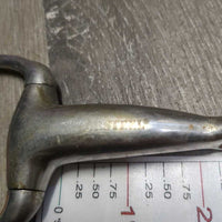 Thick Hvy Eggbutt Snaffle Bit *fair, v.dirty, residue, stains, scuffs
