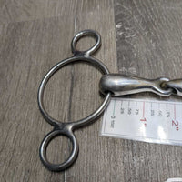 Thick French Link 2 Ring Elevator Bit, revolving center lozenge *gc, dirt, stains, scratches
