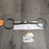 Hvy Thick French Link Loose Ring Bit, flat center bar *gc/fair, v.dirty, residue, stains
