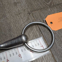 Hvy Thick French Link Loose Ring Bit, flat center bar *gc/fair, v.dirty, residue, stains
