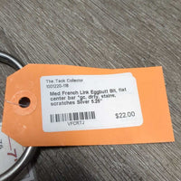 Med French Link Eggbutt Bit, flat center bar *gc, dirty, stains, scratches

