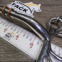SS Rotating Mullen Mouth Pelham Bit, center copper rings, chain, hooks *xc, clean, mnr scuffs
