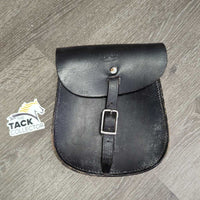 Leather Saddle Bag, 2 Straps *gc, film, gunky stuff
