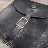 Leather Saddle Bag, 2 Straps *gc, film, gunky stuff
