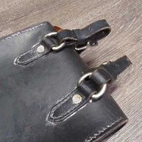 Leather Saddle Bag, 2 Straps *gc, film, gunky stuff
