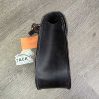 Leather Saddle Bag, 2 Straps *gc, film, gunky stuff
