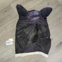 Hvy Mesh Fly Mask, Hvy Fleece Edges, ears *gc/fair, clean, older, faded, sm holes, rubs, frays & discolored spots, clumpy & thin fleece

