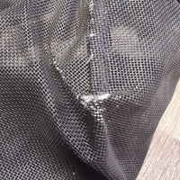 Hvy Mesh Fly Mask, Hvy Fleece Edges, ears *gc/fair, clean, older, faded, sm holes, rubs, frays & discolored spots, clumpy & thin fleece
