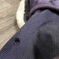 Hvy Mesh Fly Mask, Hvy Fleece Edges, ears *gc/fair, clean, older, faded, sm holes, rubs, frays & discolored spots, clumpy & thin fleece
