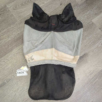 Soft & Hvy Mesh Fly Mask, ears, nose *gc, marker, stains, clumpy, dirty, threads, older?
