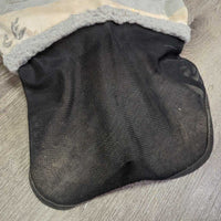 Soft & Hvy Mesh Fly Mask, ears, nose *gc, marker, stains, clumpy, dirty, threads, older?
