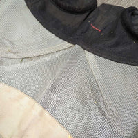 Soft & Hvy Mesh Fly Mask, ears, nose *gc, marker, stains, clumpy, dirty, threads, older?
