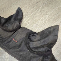 Soft & Hvy Mesh Fly Mask, ears, nose *gc, marker, stains, clumpy, dirty, threads, older?
