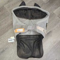 Soft & Hvy Mesh Fly Mask, ears, nose *gc, marker, stains, clumpy, dirty, threads, older?
