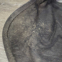 Soft & Hvy Mesh Fly Mask, ears, nose *gc, marker, stains, clumpy, dirty, threads, older?
