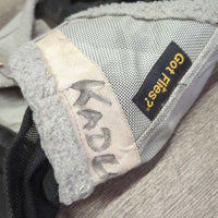 Soft & Hvy Mesh Fly Mask, ears, nose *gc, marker, stains, clumpy, dirty, threads, older?
