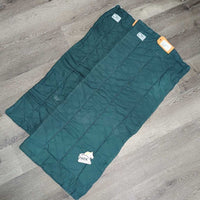 Pr Cotton No Bow Leg Quilts *gc/fair, clean, pilly, puckered, missing fill, mnr hair, stained
