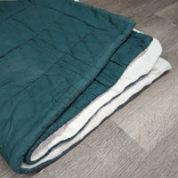 Pr Cotton No Bow Leg Quilts *gc/fair, clean, pilly, puckered, missing fill, mnr hair, stained
