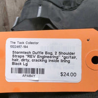 Duffle Bag, 2 Shoulder Straps "REV Engineering" *gc/fair, hair, dirty, cracking inside lining
