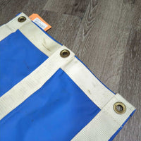 Closed Heavy Vinyl & Nylon Web Stall Guard *vgc, clean, older, mnr stains, musty smell
