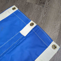 Closed Heavy Vinyl & Nylon Web Stall Guard *vgc, clean, older, mnr stains, musty smell
