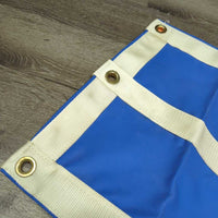 Closed Heavy Vinyl & Nylon Web Stall Guard *xc/like new, clean, older, mnr stains, musty smell
