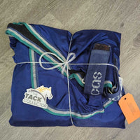 Fleece Lined Rain Sheet, 0 legs *vgc, clean, wpf, older, hair, mnr dirt, rubs, v. mnr stains, puckers, faded
